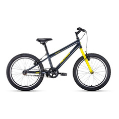 Велосипед ALTAIR MTB HT 20 1.0 (2021), горный (подростковый), рама: 10.5", колеса: 20", темно-серый/желтый, 12.3кг [1bkt1j101009]