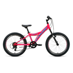 Велосипед Forward Dakota 20 1.0 (2021) горный (детск.) рам.:10.5" кол.:20" розовый/голубой 11.1кг (R
