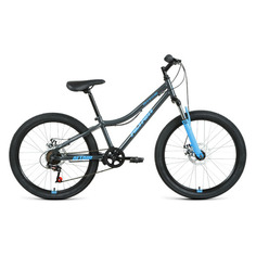 Велосипед Altair MTB HT 24 2.0 disc (2021) горный (подростк.) рам.:12" кол.:24" темно-серый/голубой