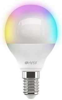 Умная лампочка с разноцветной подсветкой Hiper