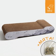 Когтеточка из картона с кошачьей мятой Пушистое счастье