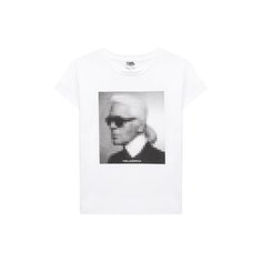 Хлопковая футболка Karl Lagerfeld Kids