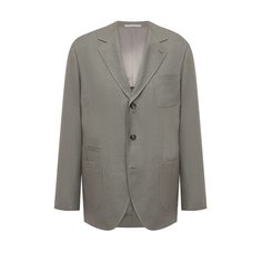 Пиджак изо льна и шерсти Brunello Cucinelli