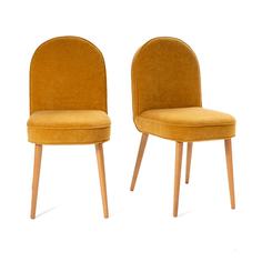 Комплект из стульев из велюра LA REDOUTE INTERIEURS