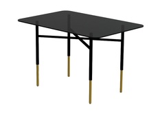 Стол обеденный со стеклянной столешницей (for miss) черный 120.0x77.0x80.0 см.