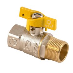 Кран для газа MasterProf с ручкой-бабочкой Г-Ш, 1/2"
