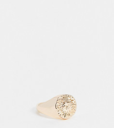 Золотистое кольцо с дизайном в виде солнца ASOS DESIGN Curve-Золотистый