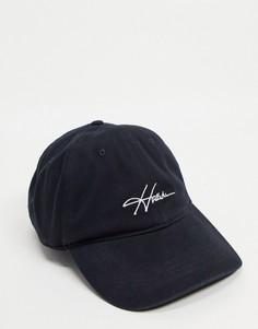 Черная кепка с логотипом-надписью Hollister-Черный цвет
