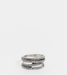 Серебристое наборное кольцо с отделкой Reclaimed Vintage Inspired-Серебристый