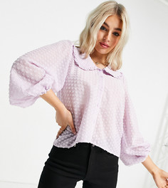 Сиреневая блузка с воротником Y.A.S Petite-Фиолетовый цвет