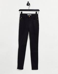 Черные зауженные джинсы с высокой талией JDY Jona-Черный цвет