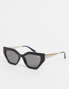 Солнцезащитные очки «кошачий глаз» Quay Vinyl-Черный цвет
