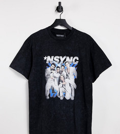 Oversize-футболка в стиле унисекс с принтом "NSYNC" Reclaimed Vintage Inspired-Серый