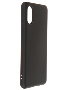 Чехол DF для Samsung Galaxy A02 с микрофиброй Silicone Black sOriginal-27