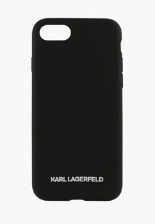 Чехол для iPhone Karl Lagerfeld 7 Plus / 8 Plus, Liquid silicone Gold logo Black