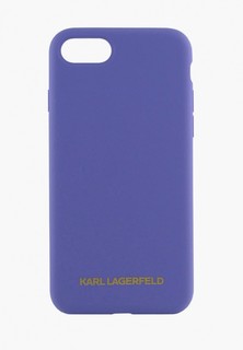 Чехол для iPhone Karl Lagerfeld 8 / SE 2020, Liquid silicone Gold logo Violet