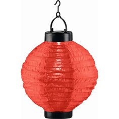 Фонарь на солнечных батареях Китайский фонарик красный 20х20х25 см Без бренда
