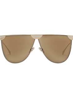 Fendi массивные солнцезащитные очки-авиаторы