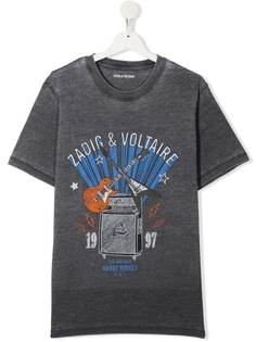 Zadig & Voltaire Kids футболка с графичным принтом