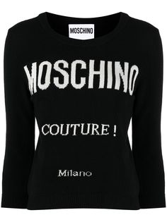 Moschino джемпер вязки интарсия с логотипом