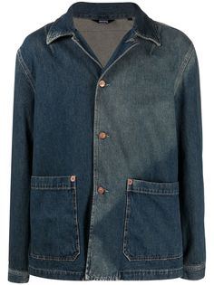 Diesel джинсовая куртка-рубашка с эффектом потертости