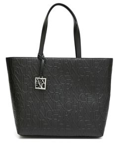 Armani Exchange сумка-тоут с тисненым логотипом