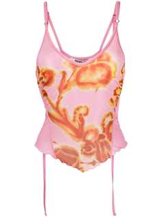 KNWLS сетчатый топ с цветочным принтом Charlotte Knowles