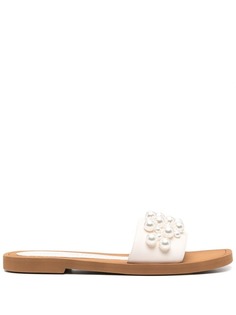 Stuart Weitzman шлепанцы Goldie с искусственным жемчугом
