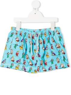 Mc2 Saint Barth Kids плавки-шорты с кулиской и графичным принтом