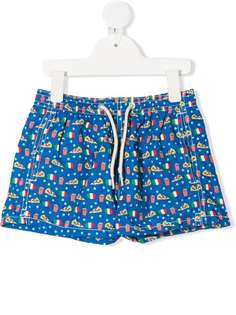 MC2 Saint Barth Kids плавки-шорты с кулиской и графичным принтом