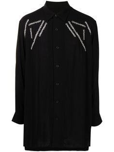 Yohji Yamamoto рубашка с вышивкой