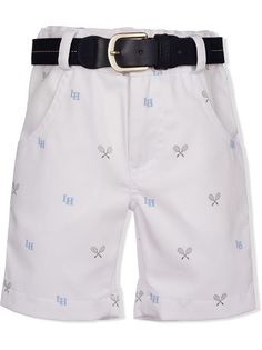 Lapin House шорты с монограммой и ремнем