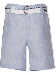 Lapin House шорты с поясом и узором шеврон