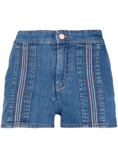 See by Chloé джинсовые шорты с полосками
