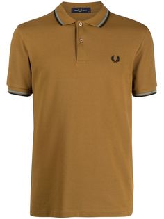 FRED PERRY рубашка поло с контрастной окантовкой