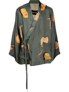 Uma Wang куртка-кимоно с принтом