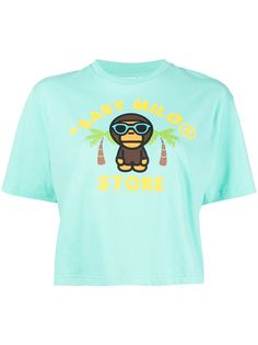 *BABY MILO® STORE BY *A BATHING APE® укороченная футболка с логотипом