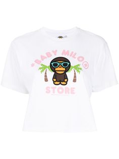 *BABY MILO® STORE BY *A BATHING APE® укороченная футболка с логотипом
