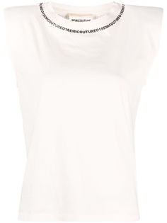 Semicouture футболка без рукавов с логотипом