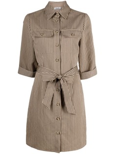 LIU JO полосатое платье-рубашка с завязками