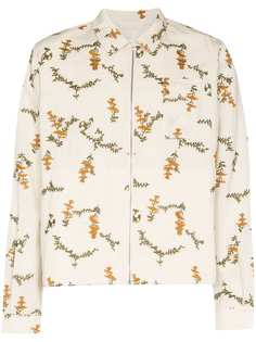 YMC куртка-рубашка на молнии с цветочным принтом
