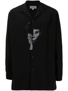 Yohji Yamamoto рубашка с графичным принтом