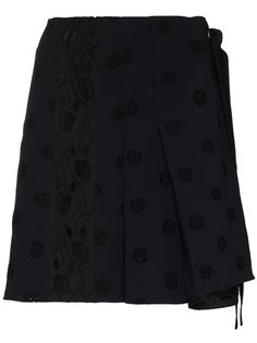Chloé юбка с вышивкой в горох и складками Chloe