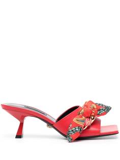 Versace мюли с открытым носком и бантом