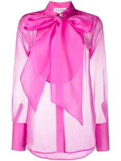 Victoria Beckham прозрачная блузка с оборками