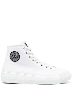 Versace кеды с нашивкой-логотипом