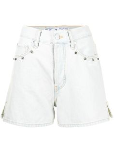 Off-White джинсовые шорты с заклепками
