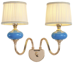 Бра LUMIEN-HALL "Макей" (1031/2W-GD-PBL-WT)