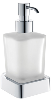 Дозатор для жидкого мыла BEMETA Solo, стеклянный, настенный, хромированный (139109042)
