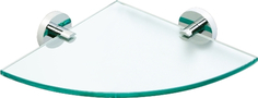 Полка для ванной BEMETA Omega, стеклянная, угловая, хромированная (104102012)